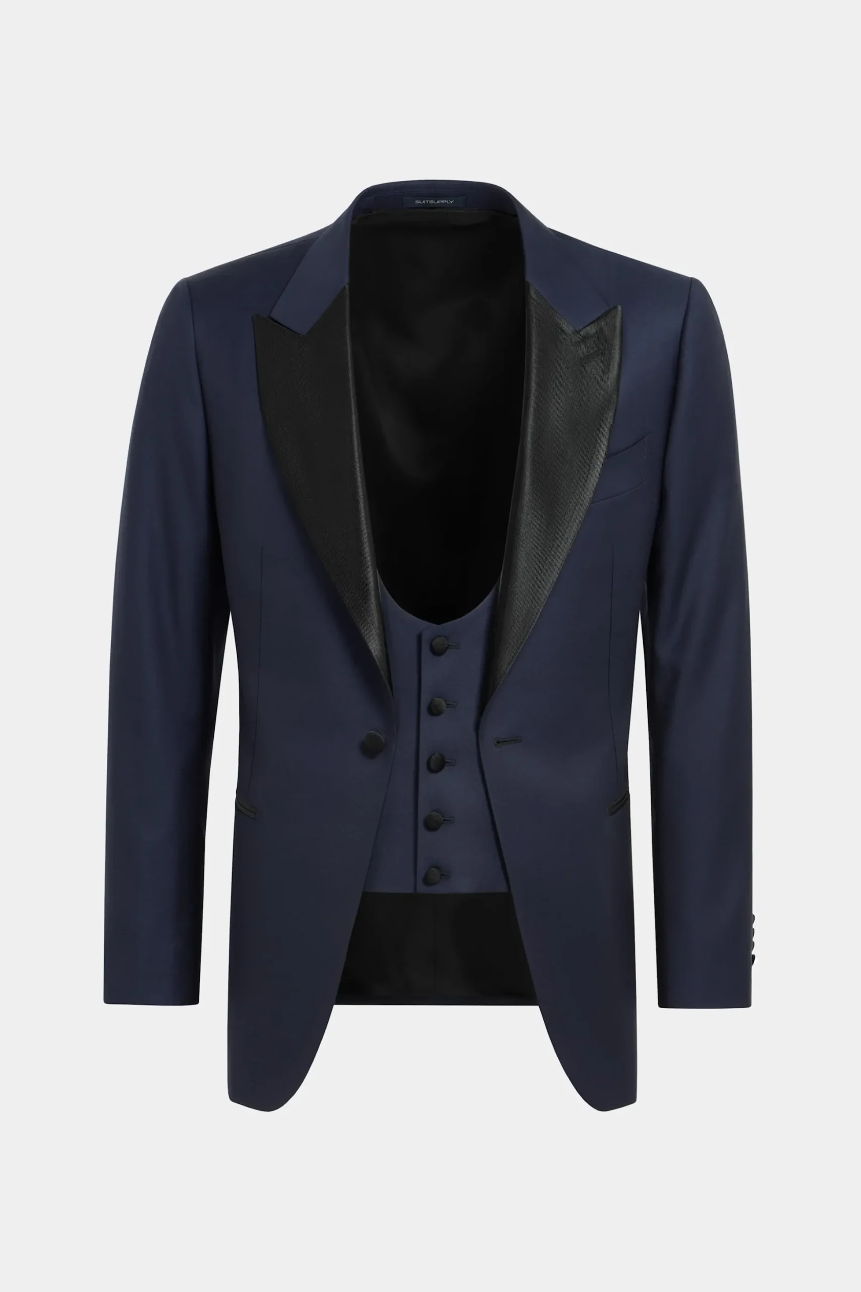 SUITSUPPLY Lazio Smoking Dreiteiler Mittelblau-Männlich Smokings