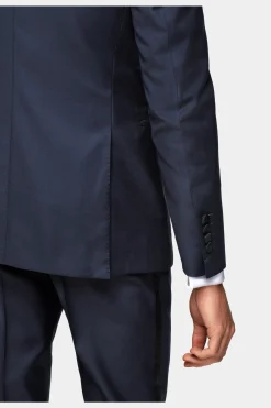 SUITSUPPLY Lazio Smoking Dreiteiler Mittelblau-Männlich Smokings