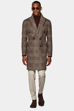 SUITSUPPLY Mantel Braun-Männlich Elegante Mäntel