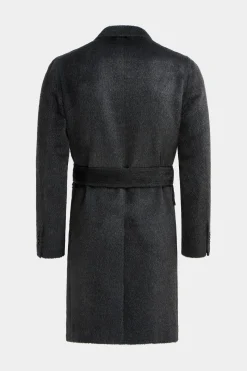 SUITSUPPLY Mantel Dunkelgrau Gürtel-Männlich Elegante Mäntel