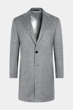 SUITSUPPLY Mantel Hellgrau-Männlich Elegante Mäntel