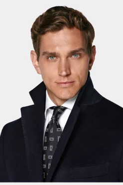 SUITSUPPLY Mantel Navy-Männlich Elegante Mäntel