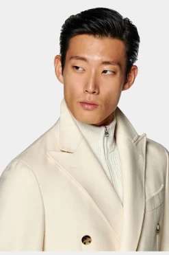 SUITSUPPLY Mantel Off-White-Männlich Elegante Mäntel