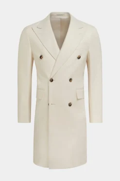 SUITSUPPLY Mantel Off-White-Männlich Elegante Mäntel