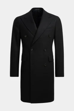 SUITSUPPLY Mantel Schwarz-Männlich Elegante Mäntel