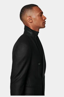 SUITSUPPLY Mantel Schwarz-Männlich Elegante Mäntel