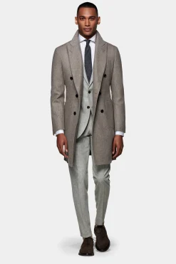 SUITSUPPLY Mantel Taupe-Männlich Elegante Mäntel