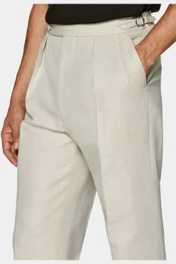 SUITSUPPLY Mira Hose Sand Bundfalte-Männlich Elegante Hosen