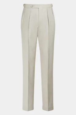 SUITSUPPLY Mira Hose Sand Bundfalte-Männlich Elegante Hosen
