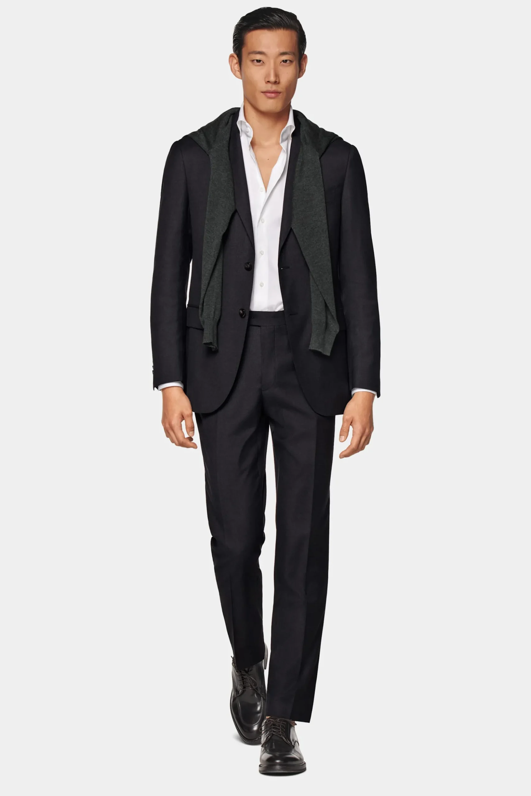 SUITSUPPLY Napoli Ganzjahresanzug Dunkelgrau-Männlich Business Anzüge