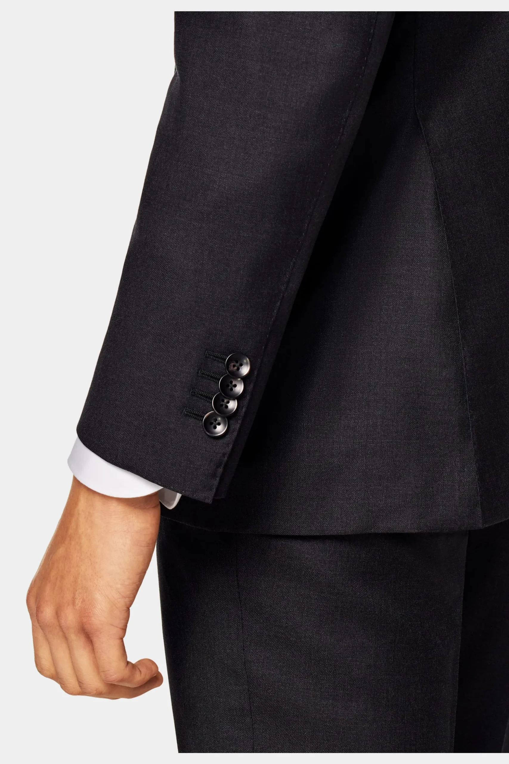 SUITSUPPLY Napoli Ganzjahresanzug Dunkelgrau-Männlich Business Anzüge