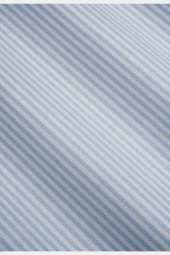 SUITSUPPLY Oxford Hemd Hellblau Gestreift Washed Slim Fit-Männlich Casual Hemden
