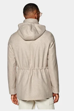 SUITSUPPLY Parka Hellbraun Gepolstert-Männlich Casual Jacken