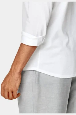 SUITSUPPLY Piqué-Popover Weiss In Extra Slim Fit-Männlich Casual Hemden