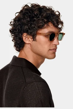 SUITSUPPLY Poloshirt Dunkelbraun Knopffrei-Männlich Poloshirts