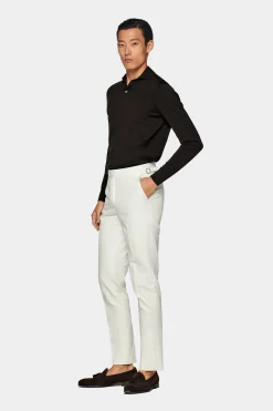 SUITSUPPLY Poloshirt Dunkelbraun Langarm-Männlich Poloshirts