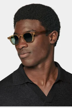 SUITSUPPLY Poloshirt Dunkelgrau Knopffrei-Männlich Poloshirts