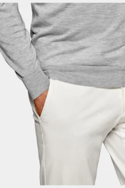 SUITSUPPLY Poloshirt Grau Langarm-Männlich Poloshirts