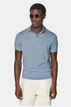 SUITSUPPLY Poloshirt Hellblau-Männlich Poloshirts