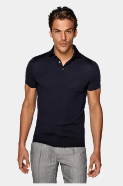 SUITSUPPLY Poloshirt Navy-Männlich Poloshirts