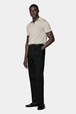 SUITSUPPLY Poloshirt Sand Knopffrei-Männlich Poloshirts