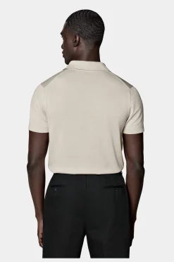 SUITSUPPLY Poloshirt Sand Knopffrei-Männlich Poloshirts