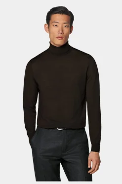 SUITSUPPLY Rollkragen Dunkelbraun-Männlich Rollkragen