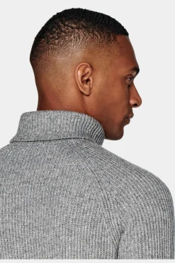 SUITSUPPLY Rollkragen Grau-Männlich Rollkragen