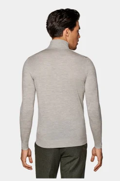 SUITSUPPLY Rollkragen Grau-Männlich Rollkragen
