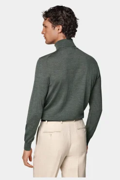 SUITSUPPLY Rollkragen Grün-Männlich Rollkragen