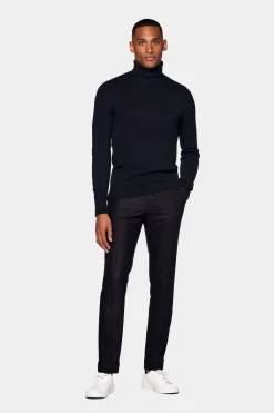SUITSUPPLY Rollkragen Navy-Männlich Rollkragen