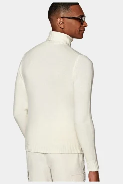 SUITSUPPLY Rollkragen Off-White-Männlich Rollkragen
