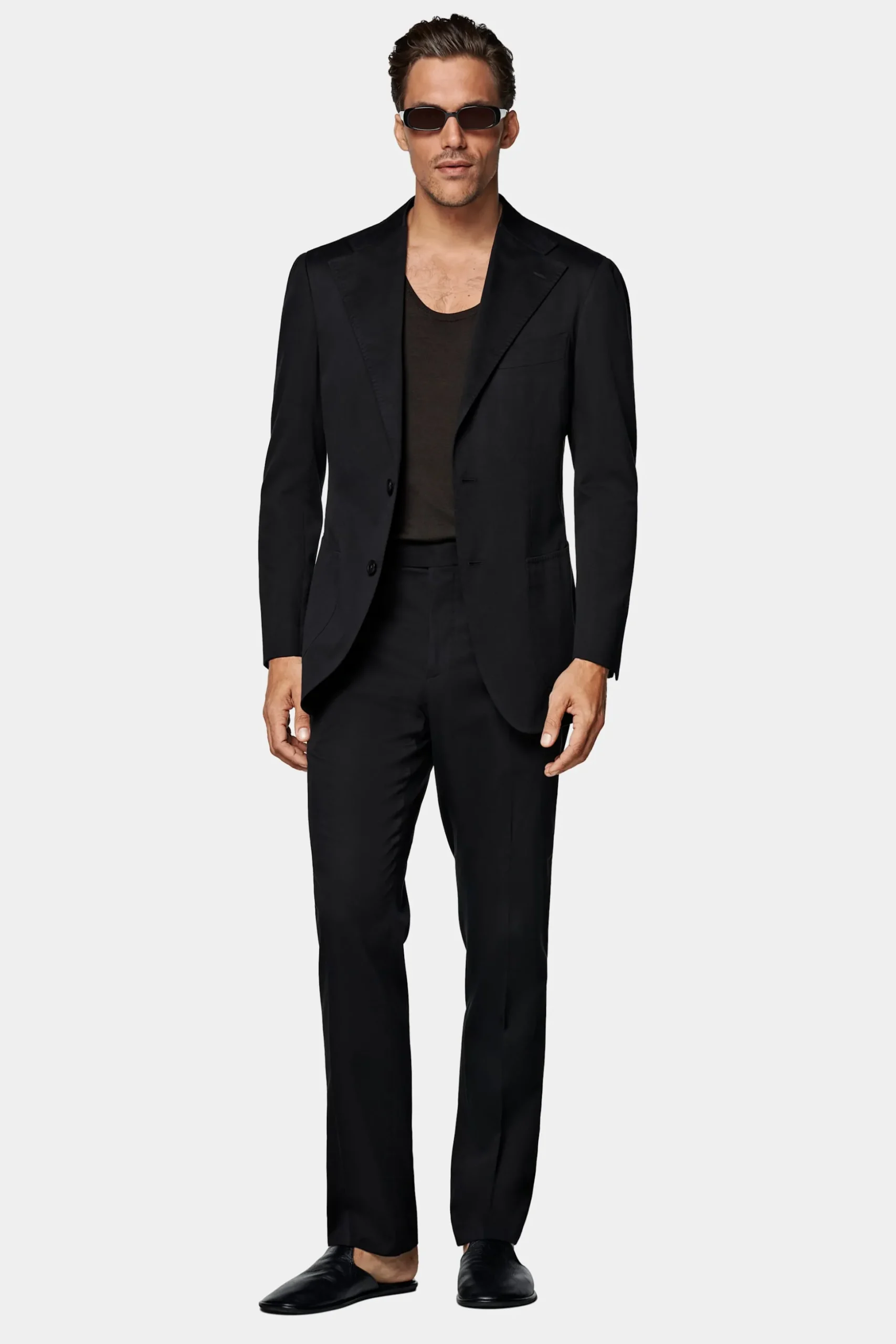SUITSUPPLY Roma Anzug Schwarz-Männlich Casual Anzüge