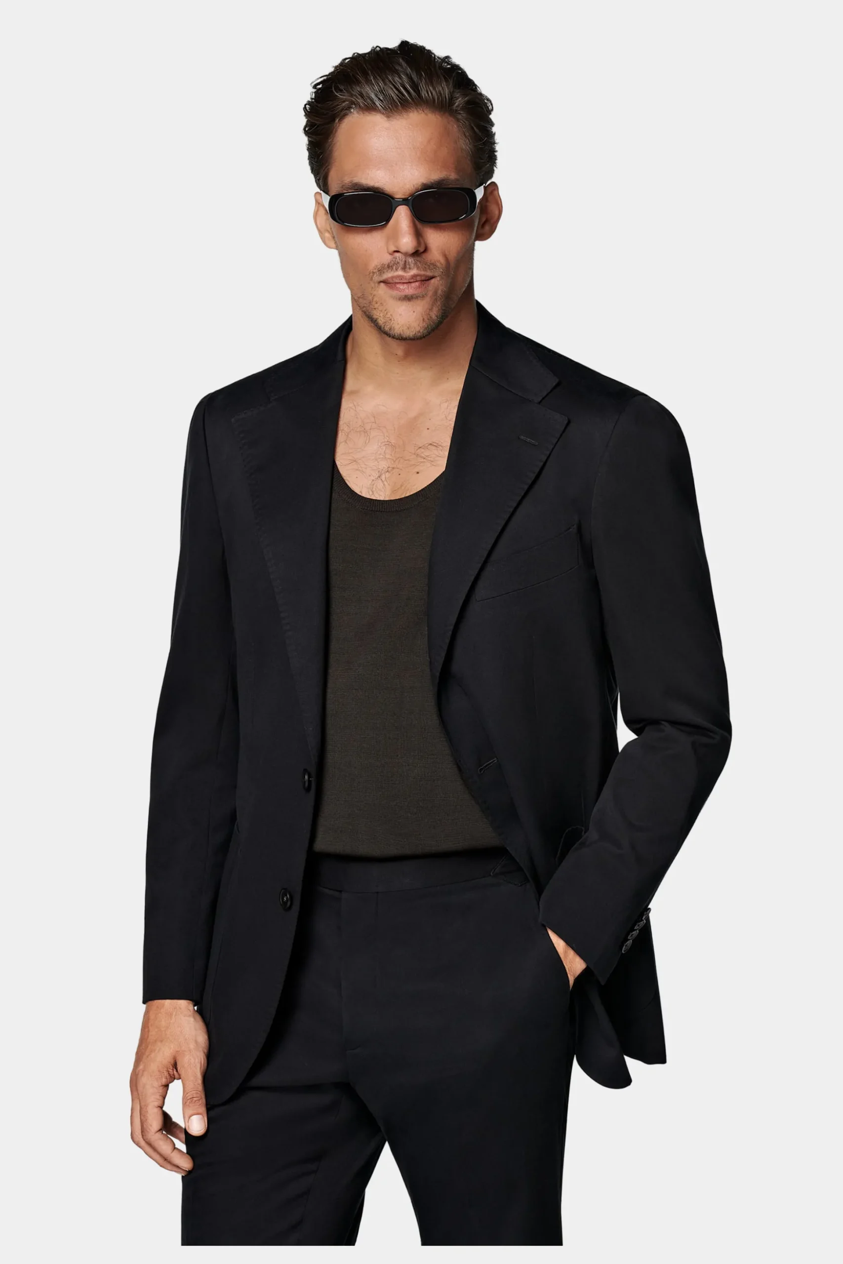SUITSUPPLY Roma Anzug Schwarz-Männlich Casual Anzüge