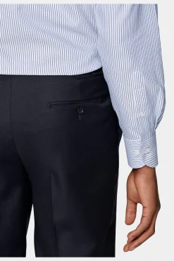 SUITSUPPLY Royal Oxford Hemd Navy Gestreift Slim Fit-Männlich Klassische Hemden