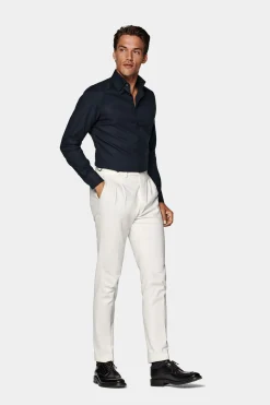 SUITSUPPLY Royal Oxford Hemd Navy In Slim Fit-Männlich Klassische Hemden