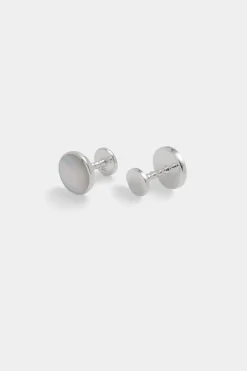 SUITSUPPLY Runde Manschettenknöpfe Silber-Männlich Smoking Accessoires