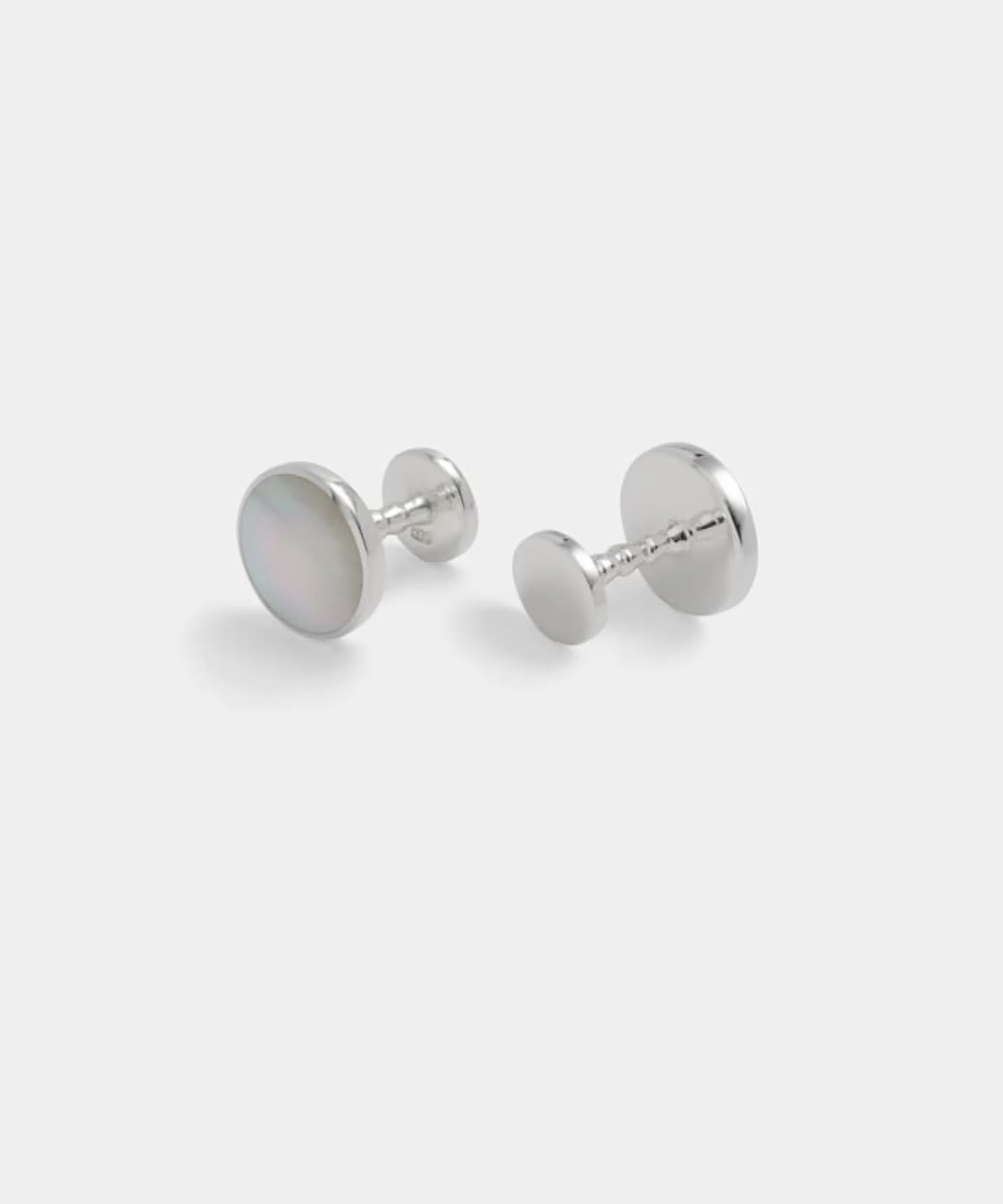 SUITSUPPLY Runde Manschettenknöpfe Silber-Männlich Smoking Accessoires