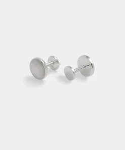 SUITSUPPLY Runde Manschettenknöpfe Silber-Männlich Smoking Accessoires