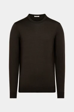 SUITSUPPLY Rundhals Dunkelbraun-Männlich Rundhals