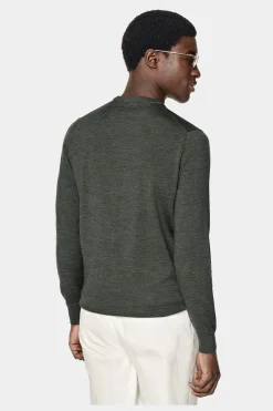 SUITSUPPLY Rundhals Grün-Männlich Rundhals