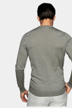 SUITSUPPLY Rundhals Grün-Männlich Rundhals