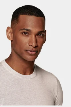 SUITSUPPLY Rundhals Hellbraun-Männlich Rundhals
