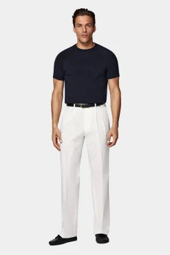 SUITSUPPLY Rundhals Kurzarm Navy-Männlich Rundhals