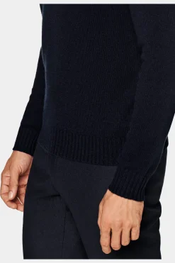 SUITSUPPLY Rundhals Navy-Männlich Rundhals