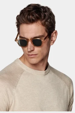SUITSUPPLY Rundhals Sandfarben Mit Kurzarm-Männlich Rundhals