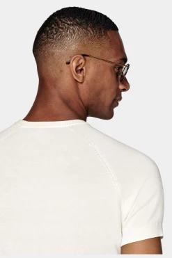 SUITSUPPLY Rundhals Weiß Kurzarm-Männlich Rundhals