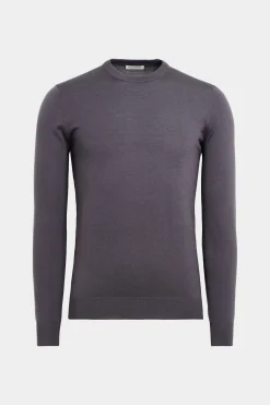 SUITSUPPLY Rundhals-Pullover Purpur-Männlich Rundhals