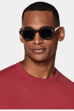 SUITSUPPLY Rundhals-Pullover Rot-Männlich Rundhals