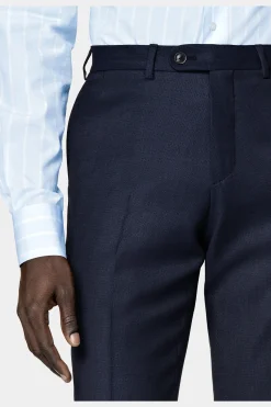 SUITSUPPLY Sienna Anzug Blau Mit Birdseye-Muster-Männlich Business Anzüge
